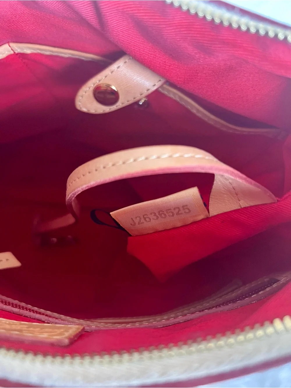 Dooney & Bourke Cream Quilted Shoulder Bag with Tan Trim